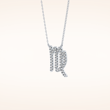 0.204 TCW Round Cut Moissanite Virgo Zodiac Sign Necklace