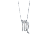 0.204 TCW Round Lab Grown Diamond Virgo Zodiac Sign Necklace