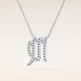 0.204 TCW Round Cut Moissanite Virgo Zodiac Sign Necklace