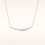 0.413 TCW Round Cut Moissanite Multiple Stone Necklace
