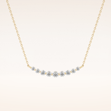 0.413 TCW Round Cut Moissanite Multiple Stone Necklace