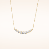 0.413 TCW Round Cut Moissanite Multiple Stone Necklace