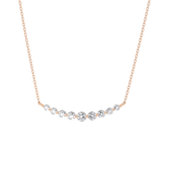 0.413 TCW Round Lab Grown Diamond Multiple Stone Necklace