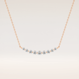 0.413 TCW Round Cut Moissanite Multiple Stone Necklace