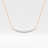0.413 TCW Round Lab Grown Diamond Multiple Stone Necklace