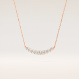 0.413 TCW Round Cut Moissanite Multiple Stone Necklace