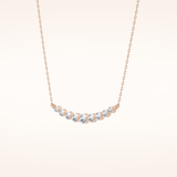 0.413 TCW Round Cut Moissanite Multiple Stone Necklace
