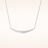 0.413 TCW Round Cut Moissanite Multiple Stone Necklace
