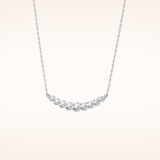 0.413 TCW Round Cut Moissanite Multiple Stone Necklace