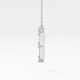 0.08 TCW Round Lab Grown Diamond V Shaped Five Stone Necklace