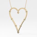 0.24 TCW Round Lab Grown Diamond Heart Shaped Necklace