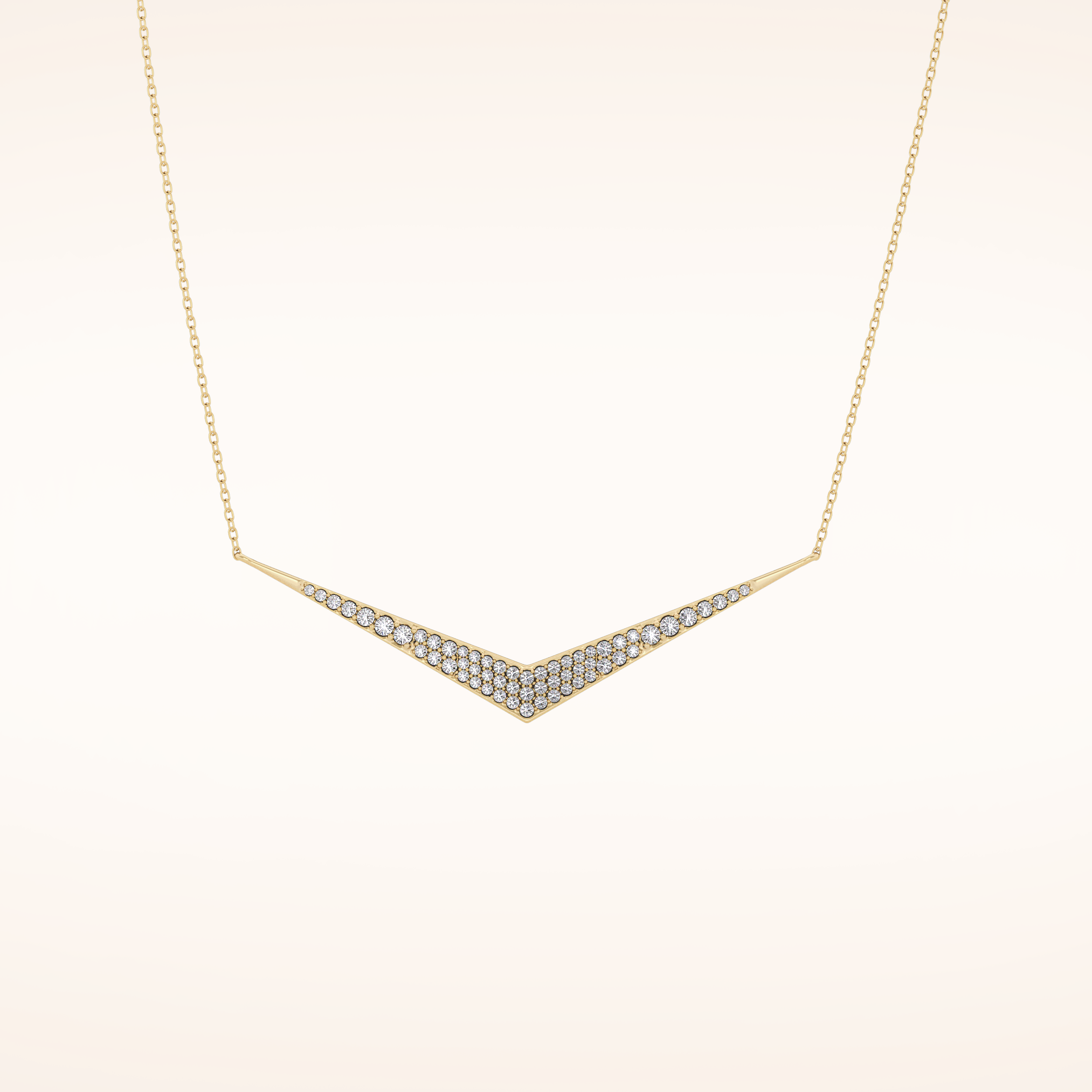 0.272 TCW Round Cut Moissanite Multiple Stone Necklace