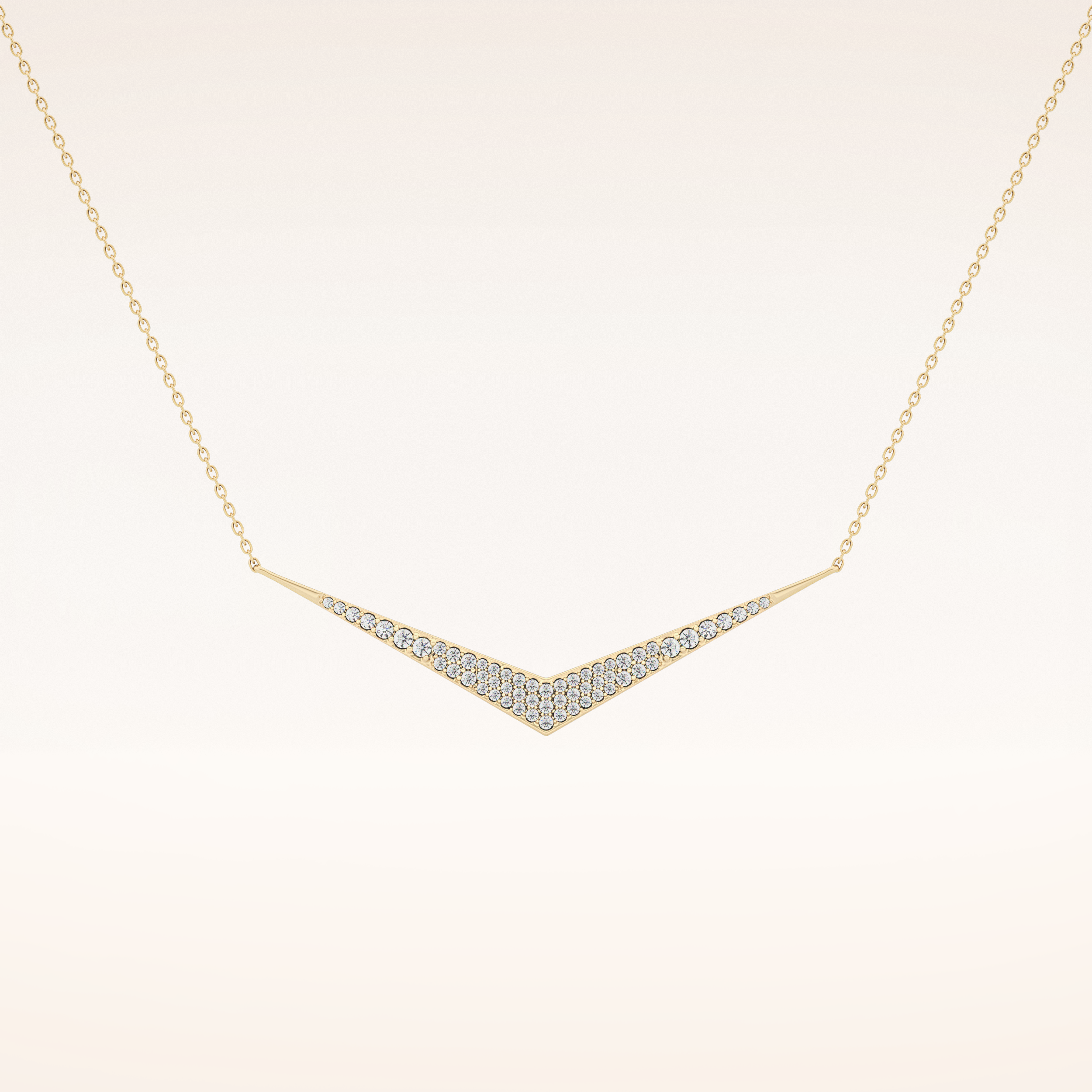 0.272 TCW Round Cut Moissanite Multiple Stone Necklace