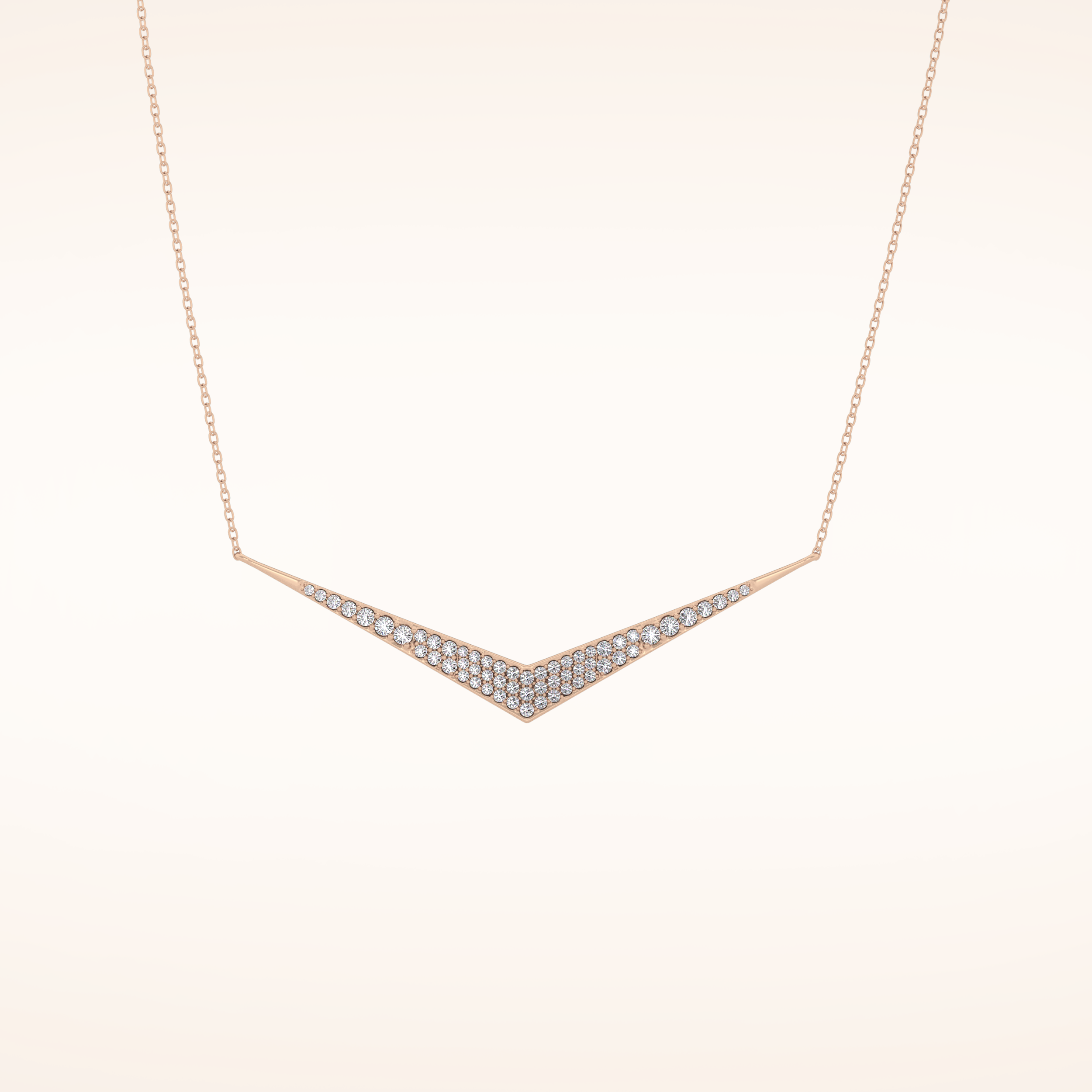 0.272 TCW Round Cut Moissanite Multiple Stone Necklace