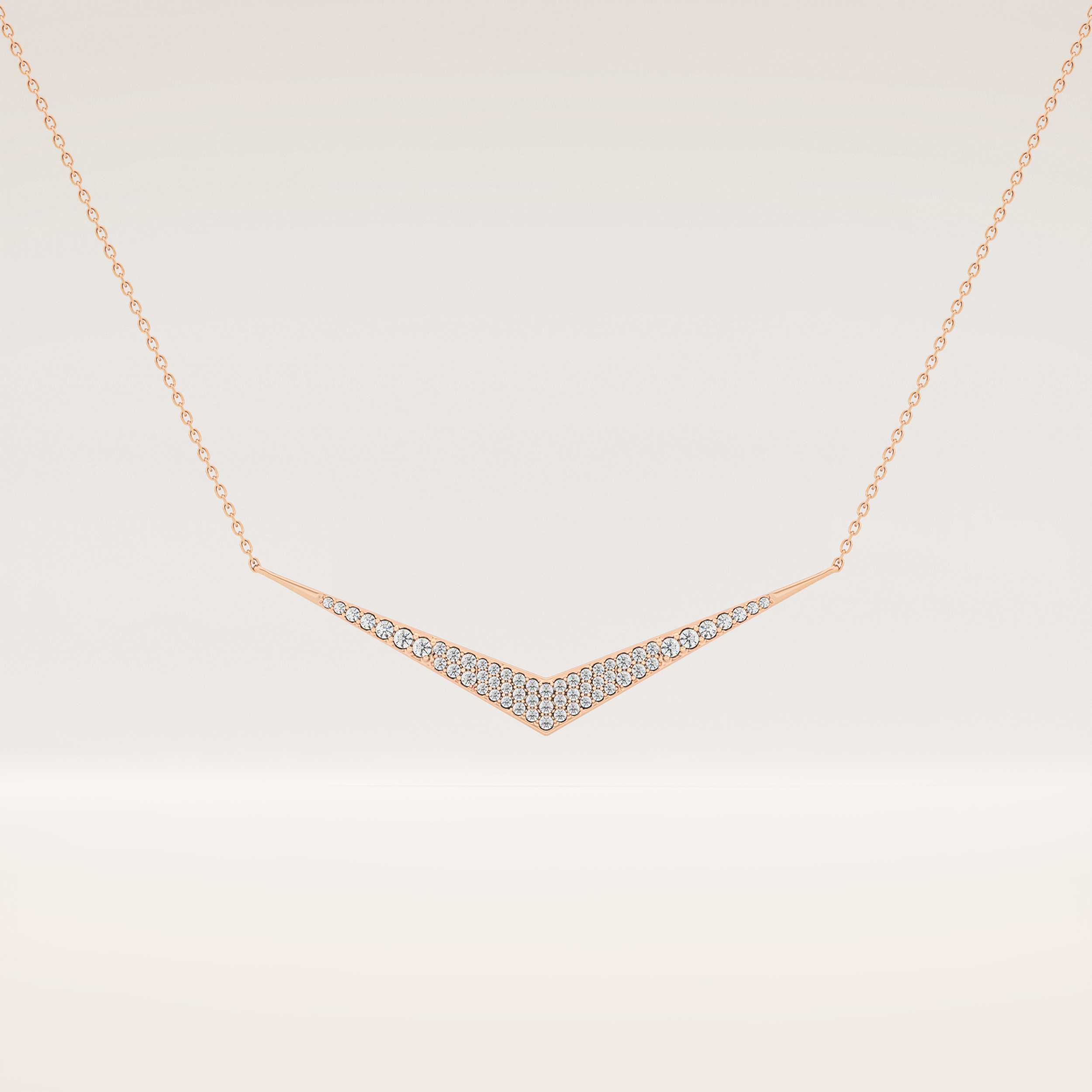 0.272 TCW Round Cut Moissanite Multiple Stone Necklace