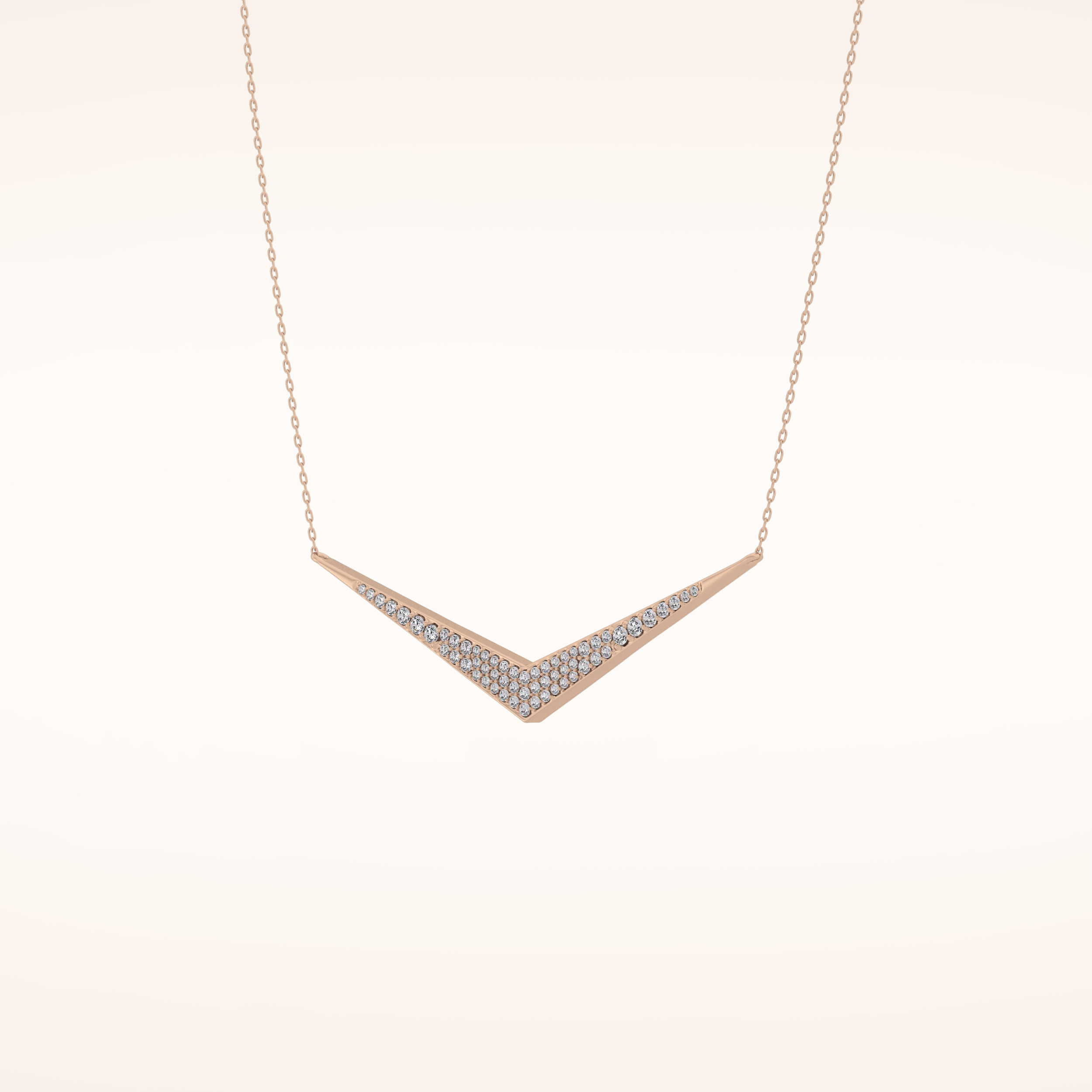 0.272 TCW Round Cut Moissanite Multiple Stone Necklace