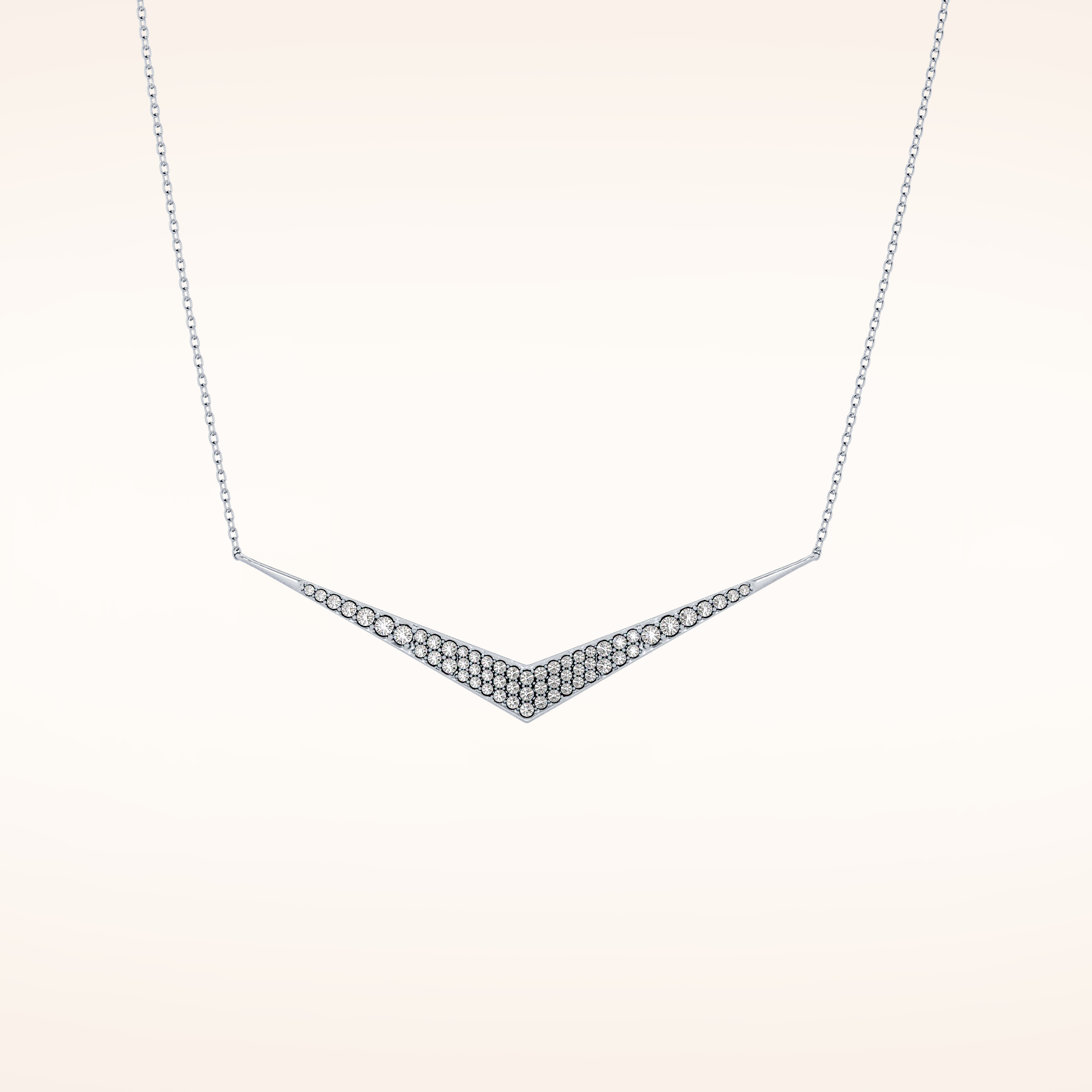 0.272 TCW Round Cut Moissanite Multiple Stone Necklace