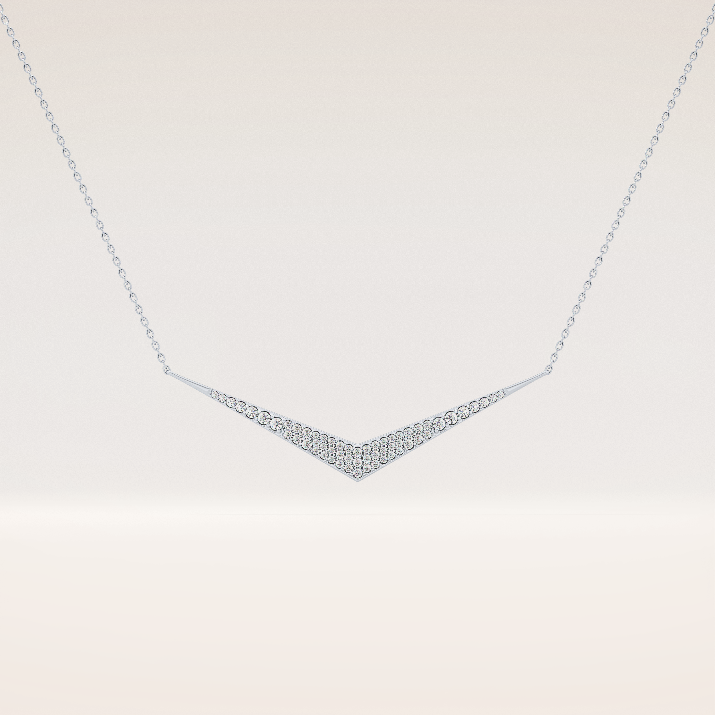 0.272 TCW Round Cut Moissanite Multiple Stone Necklace