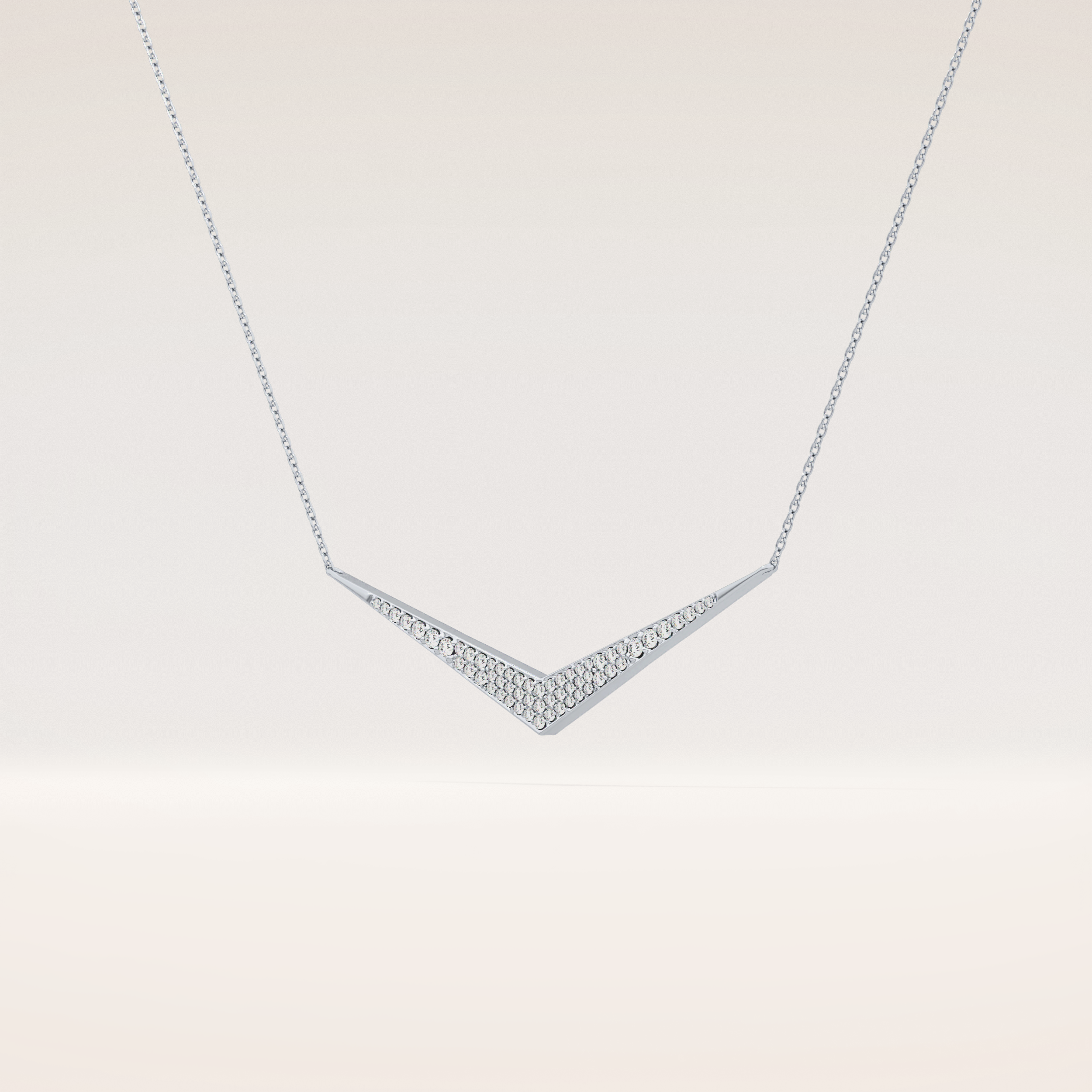 0.272 TCW Round Cut Moissanite Multiple Stone Necklace