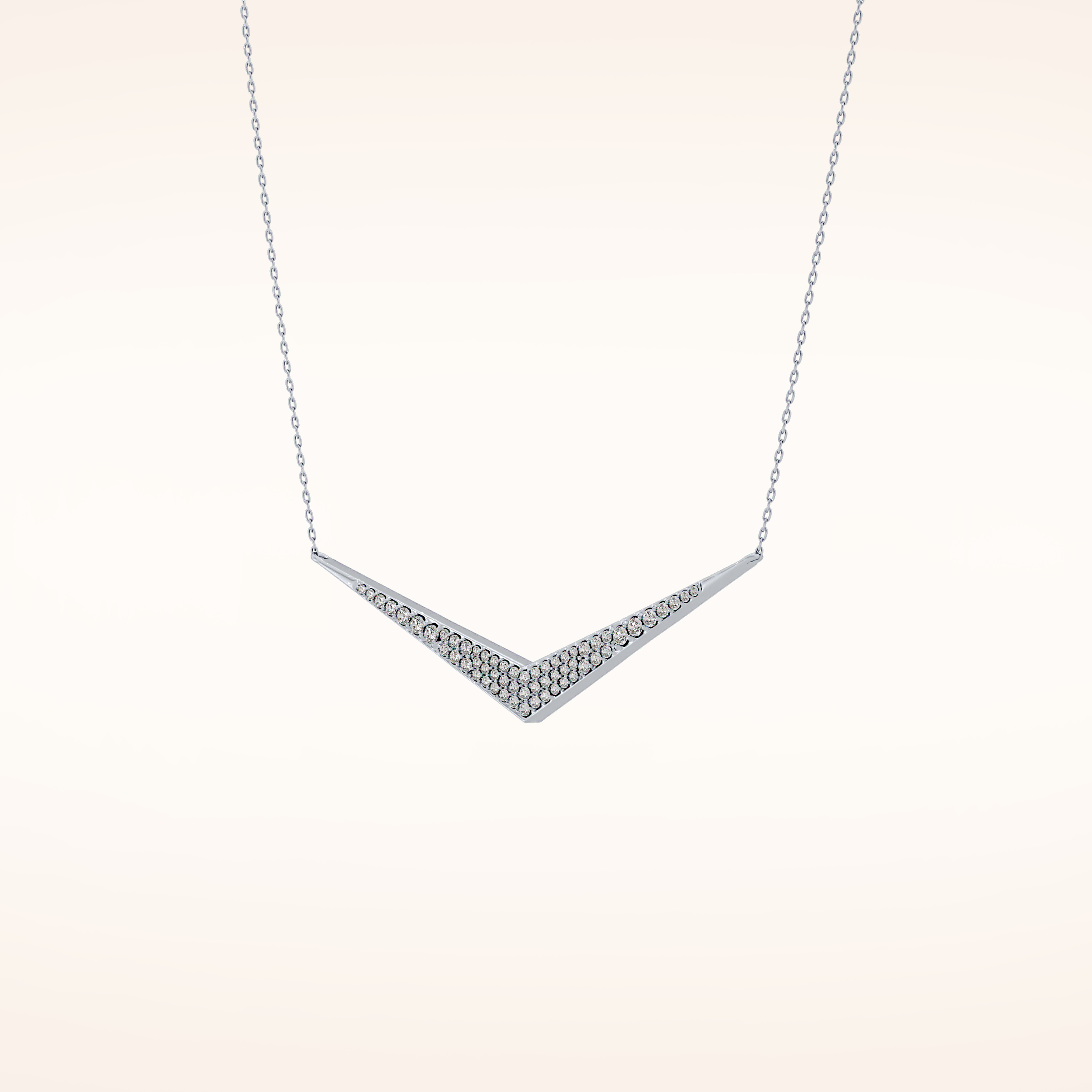 0.272 TCW Round Cut Moissanite Multiple Stone Necklace