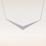 0.272 TCW Round Cut Moissanite Multiple Stone Necklace