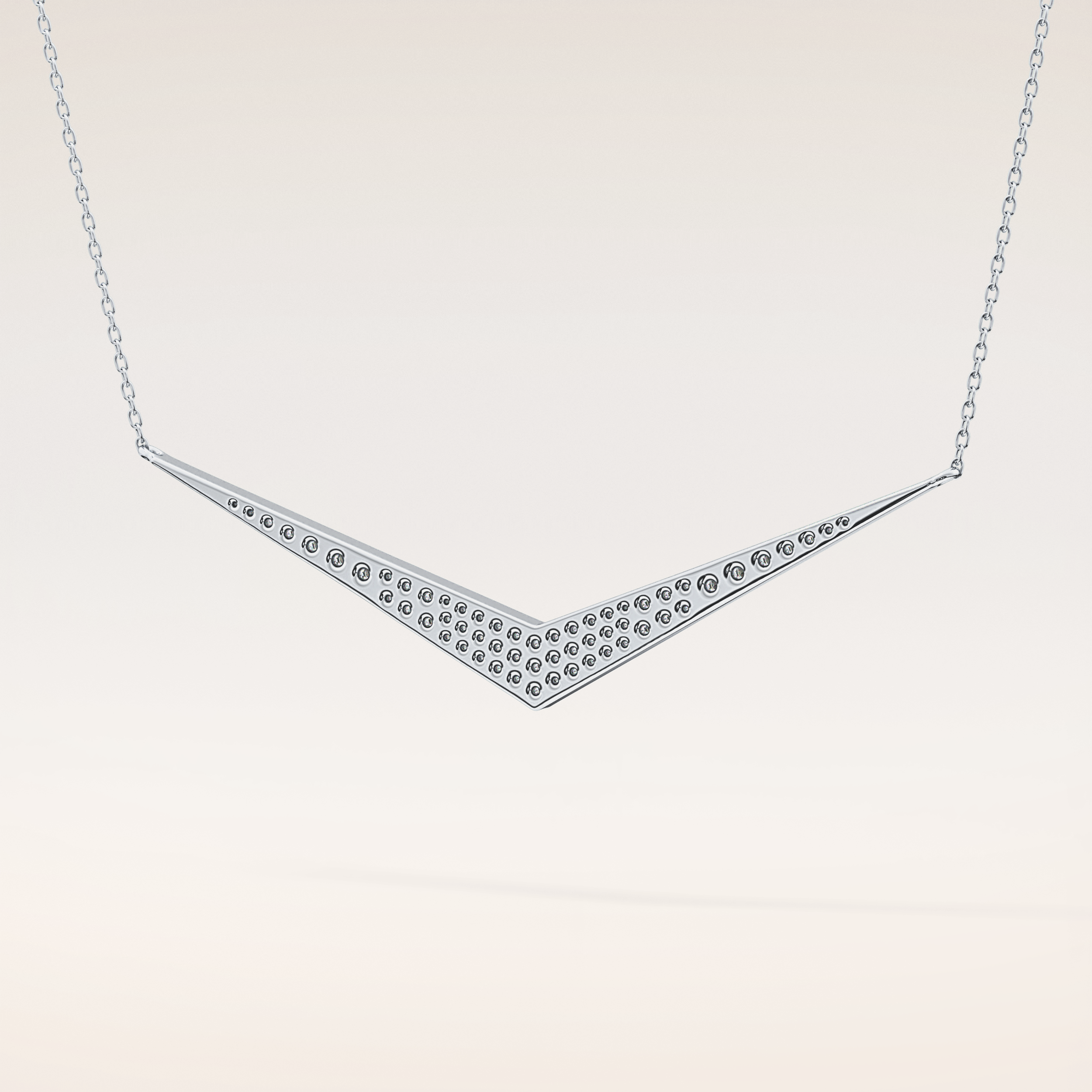 0.272 TCW Round Cut Moissanite Multiple Stone Necklace