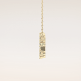 0.2 TCW Round Cut Moissanite Aquarius Zodiac Constellation Necklace