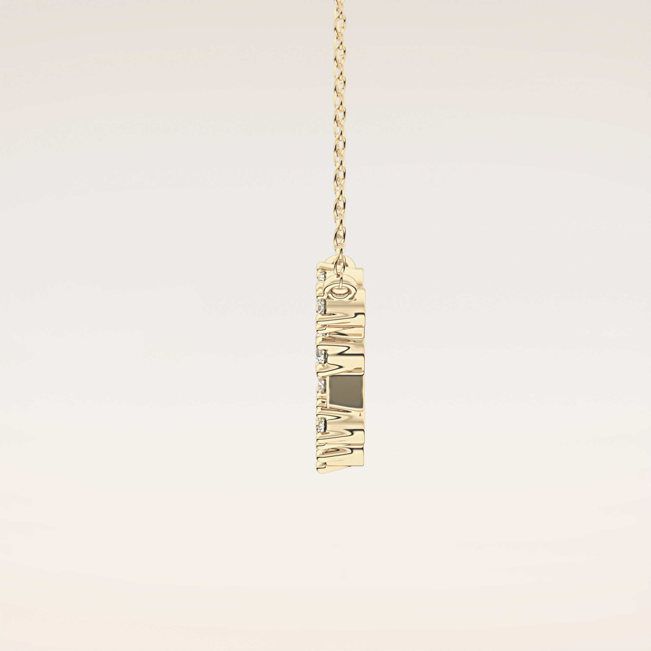 0.2 TCW Round Cut Moissanite Aquarius Zodiac Constellation Necklace