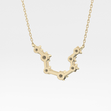 0.2 TCW Round Lab Grown Diamond Aquarius Zodiac Constellation Necklace
