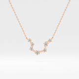 0.2 TCW Round Lab Grown Diamond Aquarius Zodiac Constellation Necklace