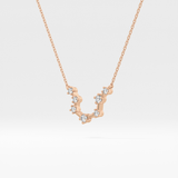 0.2 TCW Round Lab Grown Diamond Aquarius Zodiac Constellation Necklace