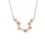 0.2 TCW Round Lab Grown Diamond Aquarius Zodiac Constellation Necklace