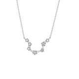 0.2 TCW Round Lab Grown Diamond Aquarius Zodiac Constellation Necklace