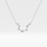 0.2 TCW Round Lab Grown Diamond Aquarius Zodiac Constellation Necklace