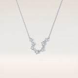 0.2 TCW Round Cut Moissanite Aquarius Zodiac Constellation Necklace
