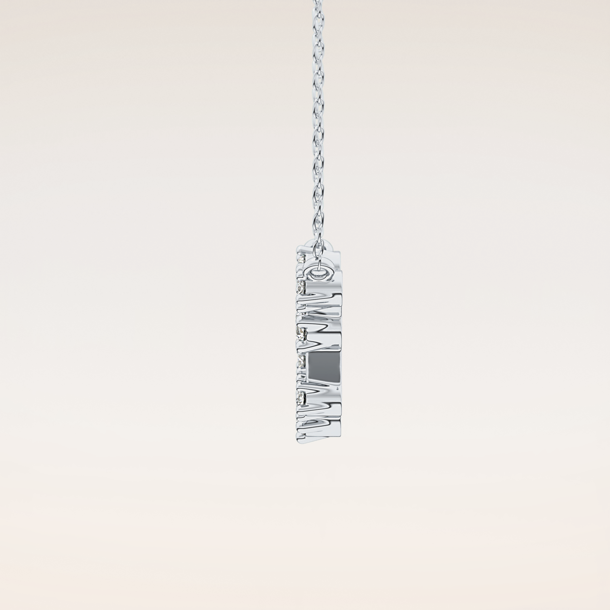 0.2 TCW Round Cut Moissanite Aquarius Zodiac Constellation Necklace