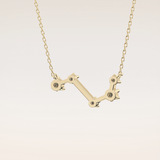 0.16 TCW Round Cut Moissanite Aries Zodiac Constellation Necklace