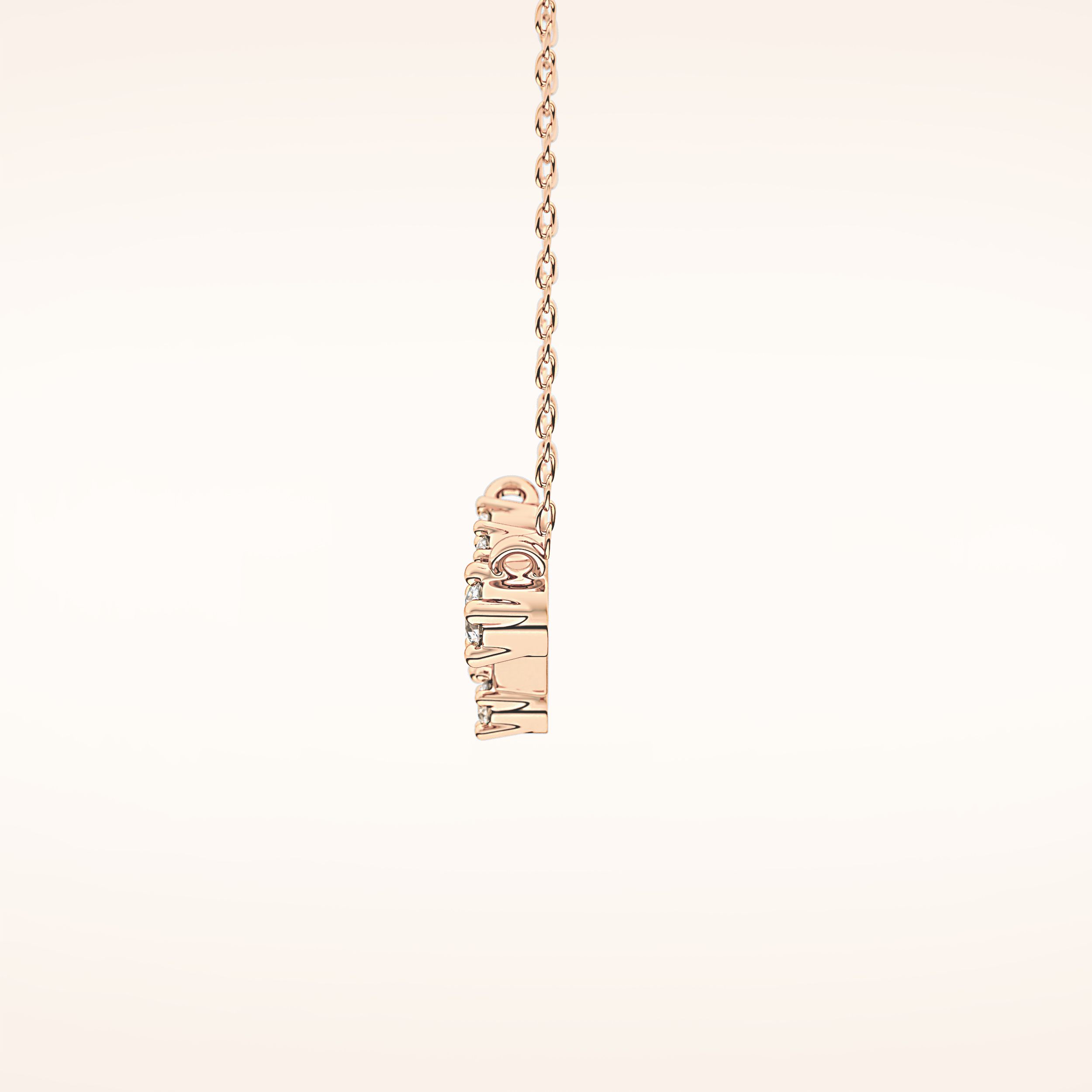 0.16 TCW Round Cut Moissanite Aries Zodiac Constellation Necklace