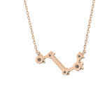 0.16 TCW Round Lab Grown Diamond Aries Zodiac Constellation Necklace