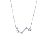 0.16 TCW Round Lab Grown Diamond Aries Zodiac Constellation Necklace