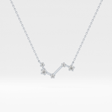 0.16 TCW Round Lab Grown Diamond Aries Zodiac Constellation Necklace