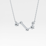 0.16 TCW Round Lab Grown Diamond Aries Zodiac Constellation Necklace