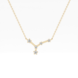 0.116 TCW Round Lab Grown Diamond Cancer Zodiac Constellation Necklace