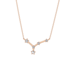 0.116 TCW Round Lab Grown Diamond Cancer Zodiac Constellation Necklace