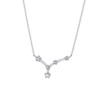0.116 TCW Round Lab Grown Diamond Cancer Zodiac Constellation Necklace