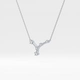 0.116 TCW Round Lab Grown Diamond Cancer Zodiac Constellation Necklace