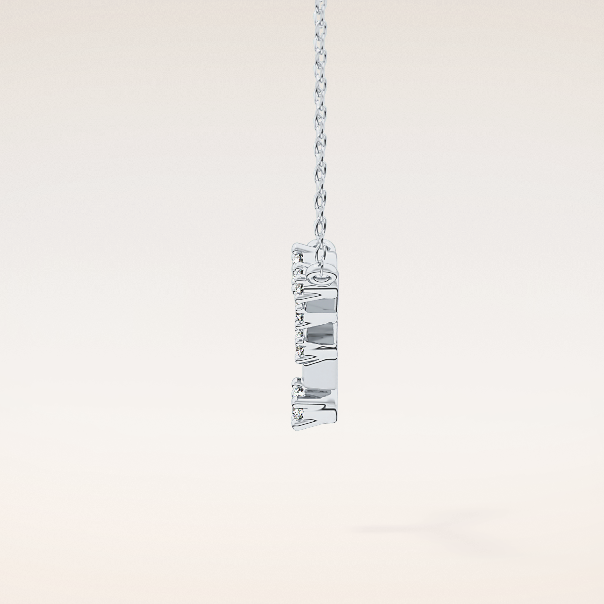 0.116 TCW Round Cut Moissanite Cancer Zodiac Constellation Necklace