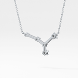 0.116 TCW Round Lab Grown Diamond Cancer Zodiac Constellation Necklace