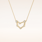 0.13 TCW Round Cut Moissanite Capricorn Zodiac Constellation Necklace