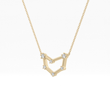0.13 TCW Round Lab Grown Diamond Capricorn Zodiac Constellation Necklace
